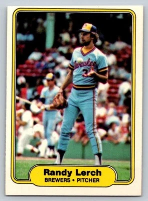 1982  Fleer #147 Randy Lerch Milwaukee Brewers - Image 1 of 2