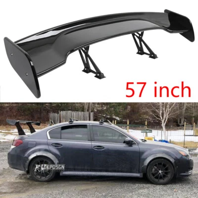 For Subaru Legacy Sedan 57" Adjustable Rear Trunk Spoiler Wing Lip GT Racing - Image 1 of 4
