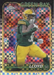 2024 Topps Chrome Football Marshawn Lloyd X-Fractor RC Green Bay Packers Rookie - Picture 1 of 2