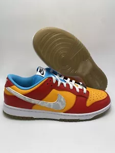 NIKE iD Dunk Low Red Blue Yellow White Shoes (FJ2253 901) Men's Size 9 - Picture 1 of 6
