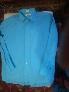 Adolfo Mens Shirt Aqua Long Sleeve Button Up Size XL, Be Nice For Easter,spring - Picture 1 of 8