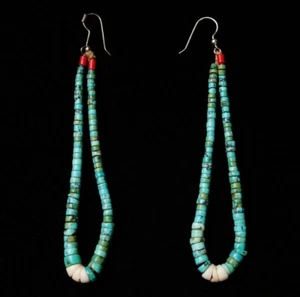 Circa 1950s Number Eight Turquoise Jacla Earrings - Picture 1 of 5