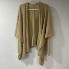 NWT J Crew Wrap Womens OS Beige Gold Shimmer Shawl Open Special Occasion