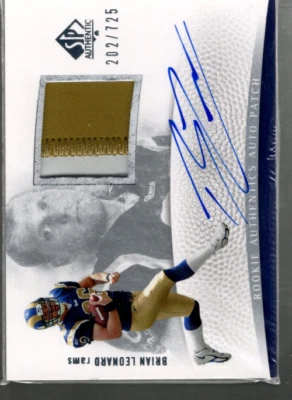 B0364- 2007 SP Authentic #269 Brian Leonard RC Auto Jersey /725 - NM-MT - Image 1 of 2