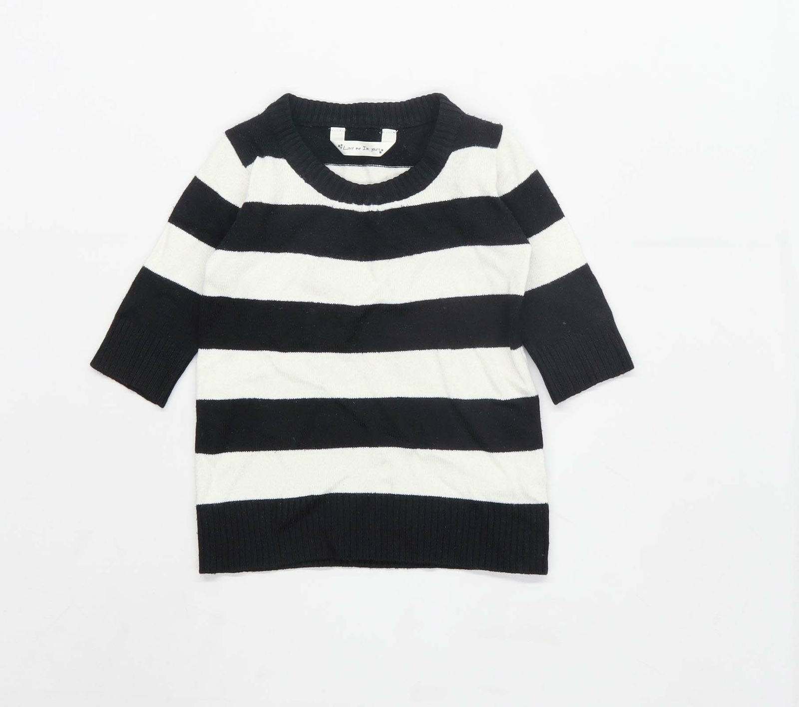 Matalan Girls Striped Black Jumper Age 