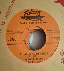 FREDDIE GOMEZ - LOT OF 10 - NEW 45'S UNPLAYED OLD STOCK FALCON RECORD VERY RARE - Picture 1 of 2