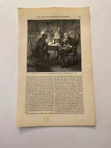President George Washington with Robert Morris Alexander Hamilton c. 1872 Print - Picture 1 of 1