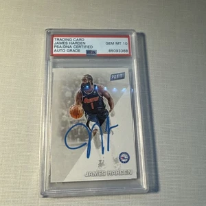 JAMES HARDEN PSA AUTO Grade Authentic 2022 PANINI Signed On Card Clippers 76ERs - Bild 1 von 3