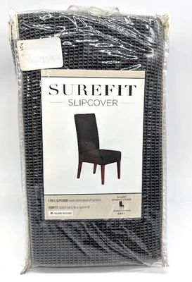 *NOVO* Capa curta para cadeira de jantar SureFit Stretch Oxford - Cinza - Imagem 1 de 4
