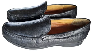 Arnold Palmer Augusta scarpe uomo mocassini slip on in pelle nera 10,5 med - Foto 1 di 16