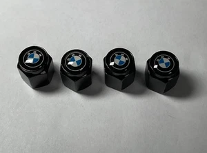 4Pcs Tire Valve Caps Black Set FOR BMW - Picture 1 of 5