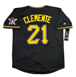 Roberto Clemente Pittsburgh Pirates Black Jersey w/ Team Patch Men’s Size Large - Picture 1 of 3