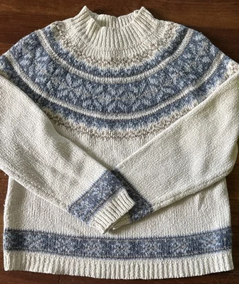 BFA Classics Sweater Mock Neck Cream with Alpine Design Cotton Wool + Size L - Image 1 of 4