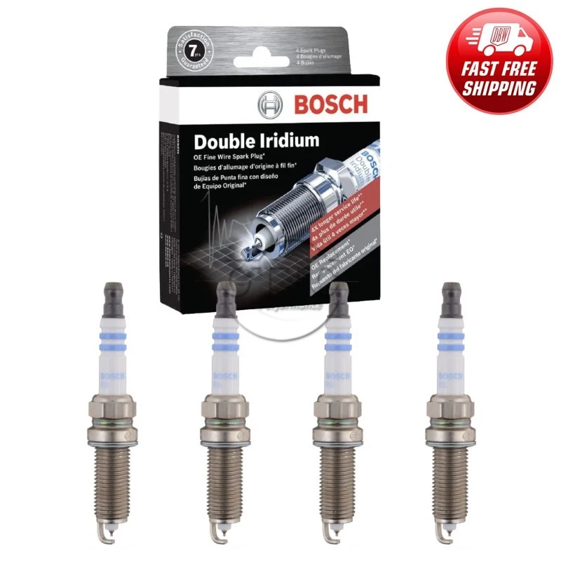 Bujía doble de iridio BOSCH genuina 4 piezas para Lexus Nissan Scion Toyota L4 Foto 1 de 4
