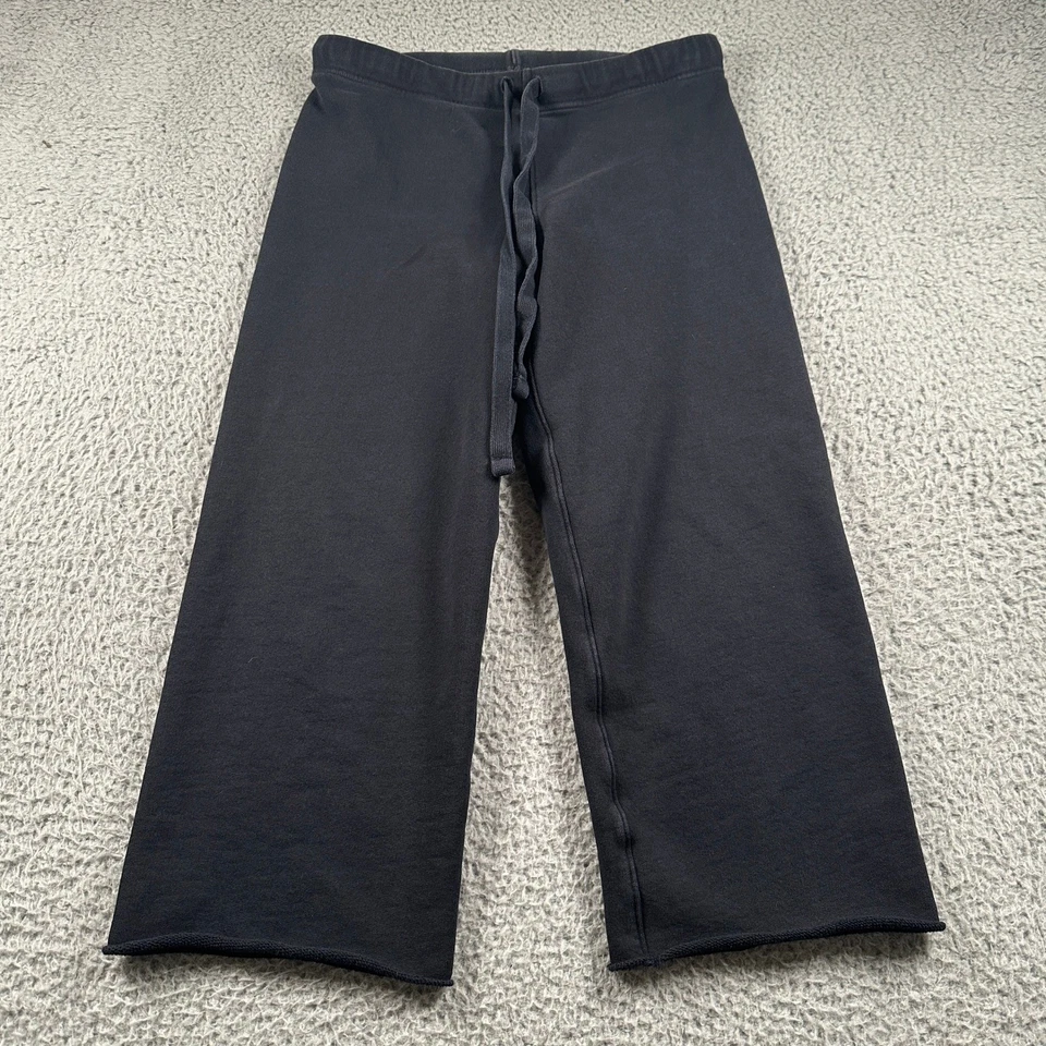 Frank & Eileen Catherine Cropped Wide Leg Triple Fleece Sweatpants Size XS Black - Image 1 of 4