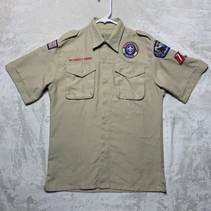 Boy Scouts of America BSA Shirt Youth Large Button Up 100% Polyester Vented  - Picture 1 of 13