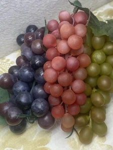 Vintage künstliche Obsttrauben MCM Kunststoff Display Dekor Requisite Küche Wein - Bild 1 von 9