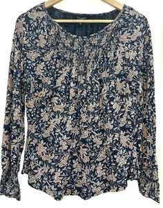 Lucky Brand Blouse Top Women’s M Long Sleeve Floral Shirt - Picture 1 of 3