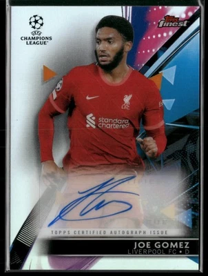 2021/22 Topps Finest UEFA Champions League JOE GOMEZ Auto LIVERPOOL FC N628 - Image 1 of 3