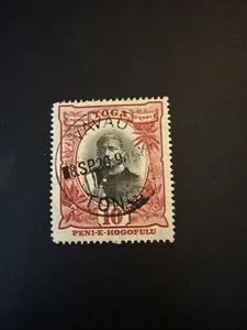 1897 Tonga 10d King George II Red Used - Picture 1 of 2