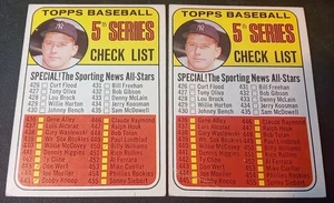1969 TOPPS MANTLE ✔️LIST (2) EX/NM & VG - Picture 1 of 3