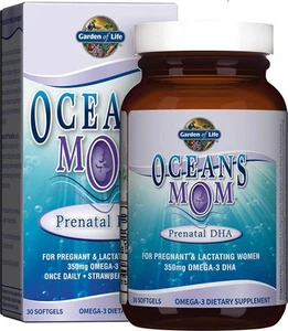 Garden of Life Oceans Mom Prenatal Fish Oil DHA, Omega 3 Fish Oil Supplement - - Picture 1 of 7