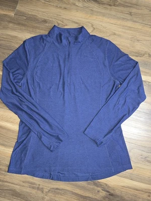Etonic Women's 1/4 Zip Long Sleeve Shirt Sz Large Blue - Image 1 of 4