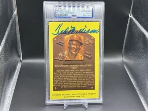 Ted Williams 1964 HOF Plaque Postcard Auto PSA/DNA Authentic Autograph - Picture 1 of 3