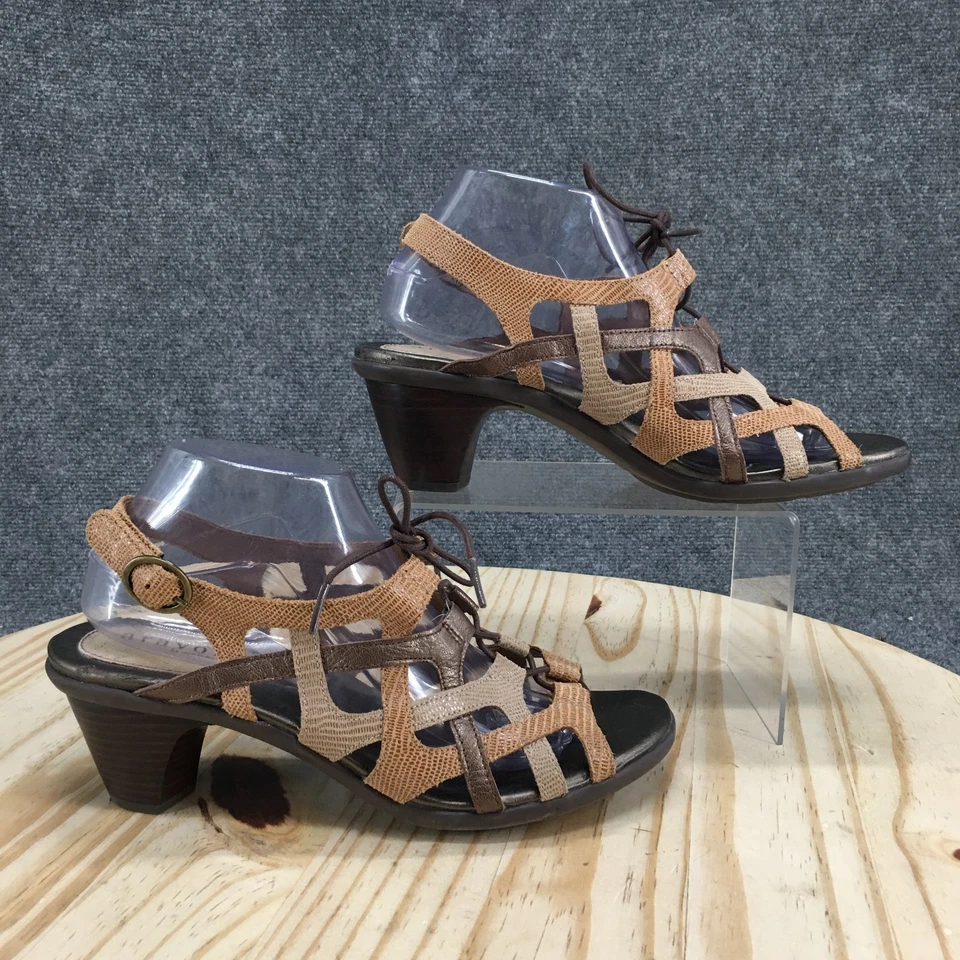 Босоножки женские Aravon New Balance 9 D Miranda с ремешками коричневые кожаные AAP09TNR - Изображение 1 из 4