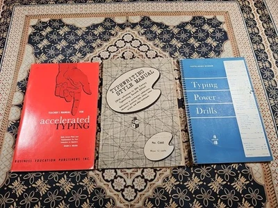 Lot of 3 VTG 1950s TYPING BOOK Power Drills TEACHERS MANUAL & TYPEWRITING STYLE - Image 1 of 4