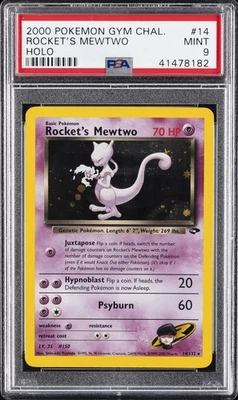 2000 POKEMON GYM CHALLENGE HOLO #14 ROCKET'S MEWTWO PSA 9 - Image 1 of 2