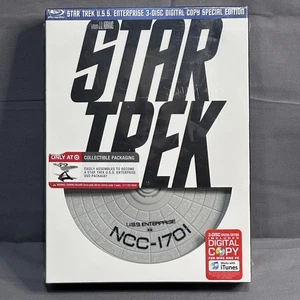 Star Trek Blu-Ray 3 Disc Set Enterprise Disc Holder Target Exclusive 2009 Sealed - Picture 1 of 2