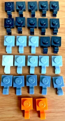 LEGO X27 Plates, 1X1 Modified With Front Open “C” Attachment #61252 Connector - Image 1 of 3