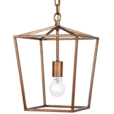 Elegant Lighting LD6008D9 Maddox 1 Light 9-3/4"W Mini Pendant - Gold - Image 1 of 4
