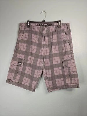 Pantalones Cortos Carga Zoo York Para Hombres 34 Cuadros Gris A Cuadros Ripstop Ropa de Calle Preppy Patín Foto 1 de 4