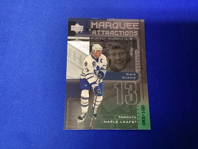 Mats Sundin Marquee Attractions 1999 Upper Deck Quantum #/100 MAB - Image 1 of 2