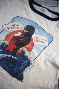 1975 ROD STEWART VTG Konzert Tour Ringer T-Shirt M selten! 70er Jahre Einzelnaht - Bild 1 von 12