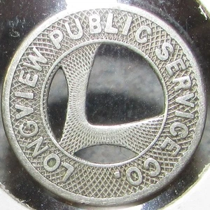 1925 Longview, WA Public Service Co. Gettone carrello transito - Washington - Foto 1 di 2