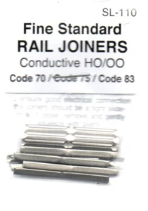 HO Scale Peco SL-110 Code 70/75/83 Nickel Silver Rail Joiners (24) pcs - Picture 1 of 2