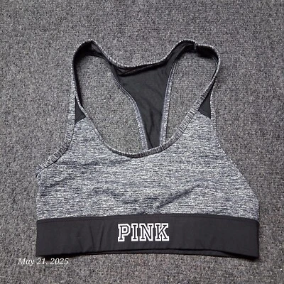 PINK by Victoria Secret Ultimate Unlined Sports Bra Size XS Gray Racerback - Image 1 of 4