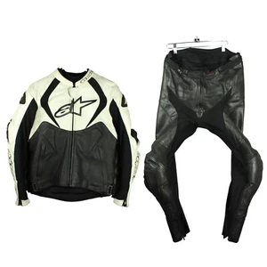 Alpinestars Raws Perforated Leather Jakcet US40 & Missile Leather Pants W32 Set - Picture 1 of 24