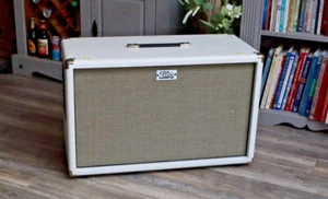 Zilla Fat Boy 2x12 Speaker Cab Closed Back - White/Cream - Vintage 30 G12s - Picture 1 of 13