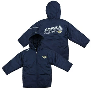 Reebok NHL Kids Nashville Predators TNT Hooded Winter Jacket, Navy - Picture 1 of 9