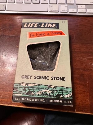 Vintage Train LIFE-LIKE Grey Scenic Stone Model Scenery S103k Original Box - Image 1 of 3
