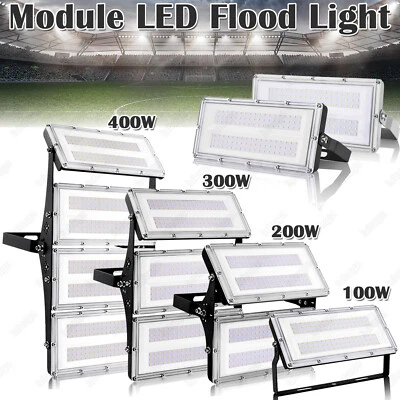 100W-400W LED Fluter Scheinwerfer Flutlicht Garten Außen Modul Strahler Leuchte - Bild 1 von 4