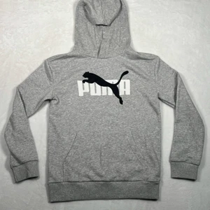Puma Essentials Big Logo Kid Gray Hoodie Pullover Kid Large NWOT - Picture 1 of 6