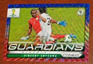 2014 Panini Prizm World Cup Vincent Enyeama Guardians Blue White Red Wave BWR - Picture 1 of 2