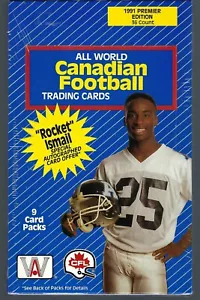 1991 All World Canadian FB Box CFL Ismail AUTO Toronto Argonauts - Foto 1 di 4