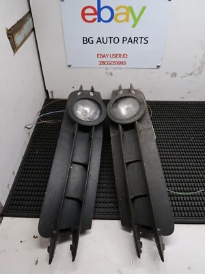 2005-2008 AUDI A6 GENUINE LEFT & RIGHT LOWER BUMPER FOG LIGHT LAMP & GRILLES OEM - Image 1 of 4