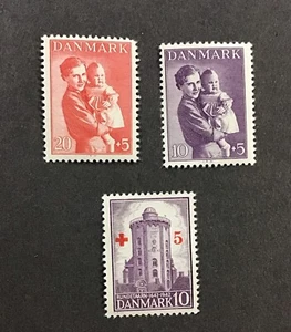 DENMARK 1944 XF MNH Sc#B12-B14, Semi Postals,         (W53) - Picture 1 of 2